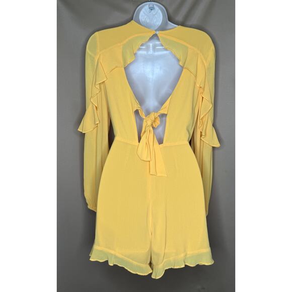Jay Godfrey Yellow Georgette Oconnor Romper 2 - Picture 10 of 12